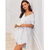 image:imageEkouaer Women V Neck Button Down NightgownWhite