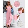 image:imageEkouaer Womens Casual Overalls Loose Wide Leg Jumpsuits Summer Boho Floral Printed Baggy Rompers with PocketsPink