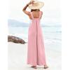 image:imageEkouaer Womens Casual Overalls Loose Wide Leg Jumpsuits Summer Boho Floral Printed Baggy Rompers with PocketsPink
