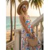 image:imageEkouaer Womens Causal Sleeveless Jumpsuits Summer Boho Wide Leg Floral Rompers Overalls with PocketsWatercolor Floral