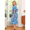 image:imageEkouaer Womens House Dress with PocketsAqua Multi