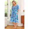 image:imageEkouaer Womens House Dress with PocketsAqua Multi