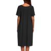 image:imageEkouaer Womens House Dress with PocketsBlack