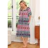 image:imageEkouaer Womens House Dress with PocketsBlack Red Boho