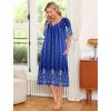 image:imageEkouaer Womens House Dress with PocketsBlue Ethnic Flower