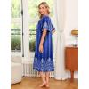 image:imageEkouaer Womens House Dress with PocketsBlue Ethnic Flower