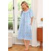 image:imageEkouaer Womens House Dress with PocketsBlue White Floral