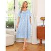 image:imageEkouaer Womens House Dress with PocketsBlue White Floral