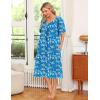 image:imageEkouaer Womens House Dress with PocketsBlue White Leaf
