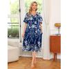 image:imageEkouaer Womens House Dress with PocketsEvening Blue Vines