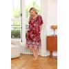 image:imageEkouaer Womens House Dress with PocketsFloral Dark Red