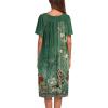 image:imageEkouaer Womens House Dress with PocketsFloral Green