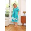 image:imageEkouaer Womens House Dress with PocketsGreen White Floral