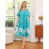 image:imageEkouaer Womens House Dress with PocketsGreen White Floral