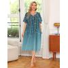 image:imageEkouaer Womens House Dress with PocketsLeaf Blue
