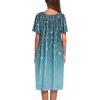 image:imageEkouaer Womens House Dress with PocketsLeaf Blue