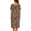 image:imageEkouaer Womens House Dress with PocketsLeopard Print
