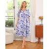 image:imageEkouaer Womens House Dress with PocketsPurple White Floral
