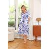 image:imageEkouaer Womens House Dress with PocketsPurple White Floral