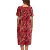 image:imageEkouaer Womens House Dress with PocketsRed Floral