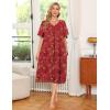 image:imageEkouaer Womens House Dress with PocketsRed Floral