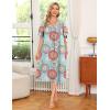 image:imageEkouaer Womens House Dress with PocketsRound Blue Floral