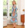 image:imageEkouaer Womens House Dress with PocketsRound Blue Floral