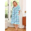 image:imageEkouaer Womens House Dress with PocketsTurquoise Floral