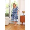 image:imageEkouaer Womens House Dress with PocketsWhite Boho