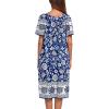 image:imageEkouaer Womens House Dress with PocketsWhite Boho