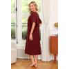 image:imageEkouaer Womens House Dress with PocketsWine Red