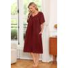 image:imageEkouaer Womens House Dress with PocketsWine Red