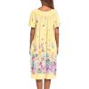 image:imageEkouaer Womens House Dress with PocketsYellow Butterfly