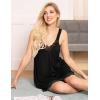 image:imageEkouaer Womens Nightgown Vneck Chemise Sleepwear Lace Nightwear Soft Lingerie for WomenBlack