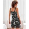 image:imageEkouaer Womens Nightgown Vneck Chemise Sleepwear Lace Nightwear Soft Lingerie for WomenBlack Moon Print