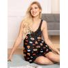 image:imageEkouaer Womens Nightgown Vneck Chemise Sleepwear Lace Nightwear Soft Lingerie for WomenBlack Pumpkin