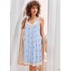 image:imageEkouaer Womens Nightgown Vneck Chemise Sleepwear Lace Nightwear Soft Lingerie for WomenLight Blue Cherry Print