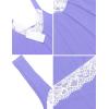 image:imageEkouaer Womens Nightgown Vneck Chemise Sleepwear Lace Nightwear Soft Lingerie for WomenLilac Purple