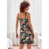 image:imageEkouaer Womens Nightgown Vneck Chemise Sleepwear Lace Nightwear Soft Lingerie for WomenOrange Flower