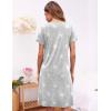 image:imageEkouaer Womens Nightshirt Short Sleeve Button Down Nightgown VNeck Sleepwear Pajama DressGrey Star