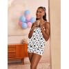 image:imageEkouaer Womens Pajama Sets 2 Piece Lingerie Sleepwear Cute Cami Shorts Pjs Set Soft V Neck Lace Trim NightwearCow