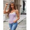 image:imageEkouaer Womens Pajama Sets 2 Piece Lingerie Sleepwear Cute Cami Shorts Pjs Set Soft V Neck Lace Trim NightwearPurple