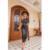 image:imageEkouaer Womens Satin Pajamas Set Button Down 2 Piece Silk Pjs Shorts Set Ruffle Lingerie Notch Collar SleepwearMartini Drinks Black