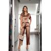 image:imageEkouaer Womens Satin Silky Pajama Set Short Sleeve Shirt with Long Pajama Pant Set Soft PJ LoungewearBrown
