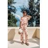 image:imageEkouaer Womens Satin Silky Pajama Set Short Sleeve Shirt with Long Pajama Pant Set Soft PJ LoungewearCherry Teddy