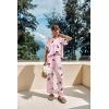 image:imageEkouaer Womens Satin Silky Pajama Set Short Sleeve Shirt with Long Pajama Pant Set Soft PJ LoungewearWine Glass