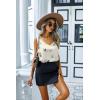 image:imageEkouaer Womens Silk Satin Tank Tops V Neck Casual Cami Sleeveless Camisole Blouses Summer Basic Tank ShirtBlack Flower
