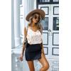 image:imageEkouaer Womens Silk Satin Tank Tops V Neck Casual Cami Sleeveless Camisole Blouses Summer Basic Tank ShirtFlowers ButterfliesWhite