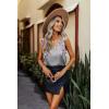 image:imageEkouaer Womens Silk Satin Tank Tops V Neck Casual Cami Sleeveless Camisole Blouses Summer Basic Tank ShirtGrayPink