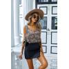 image:imageEkouaer Womens Silk Satin Tank Tops V Neck Casual Cami Sleeveless Camisole Blouses Summer Basic Tank ShirtGrayPink Flower